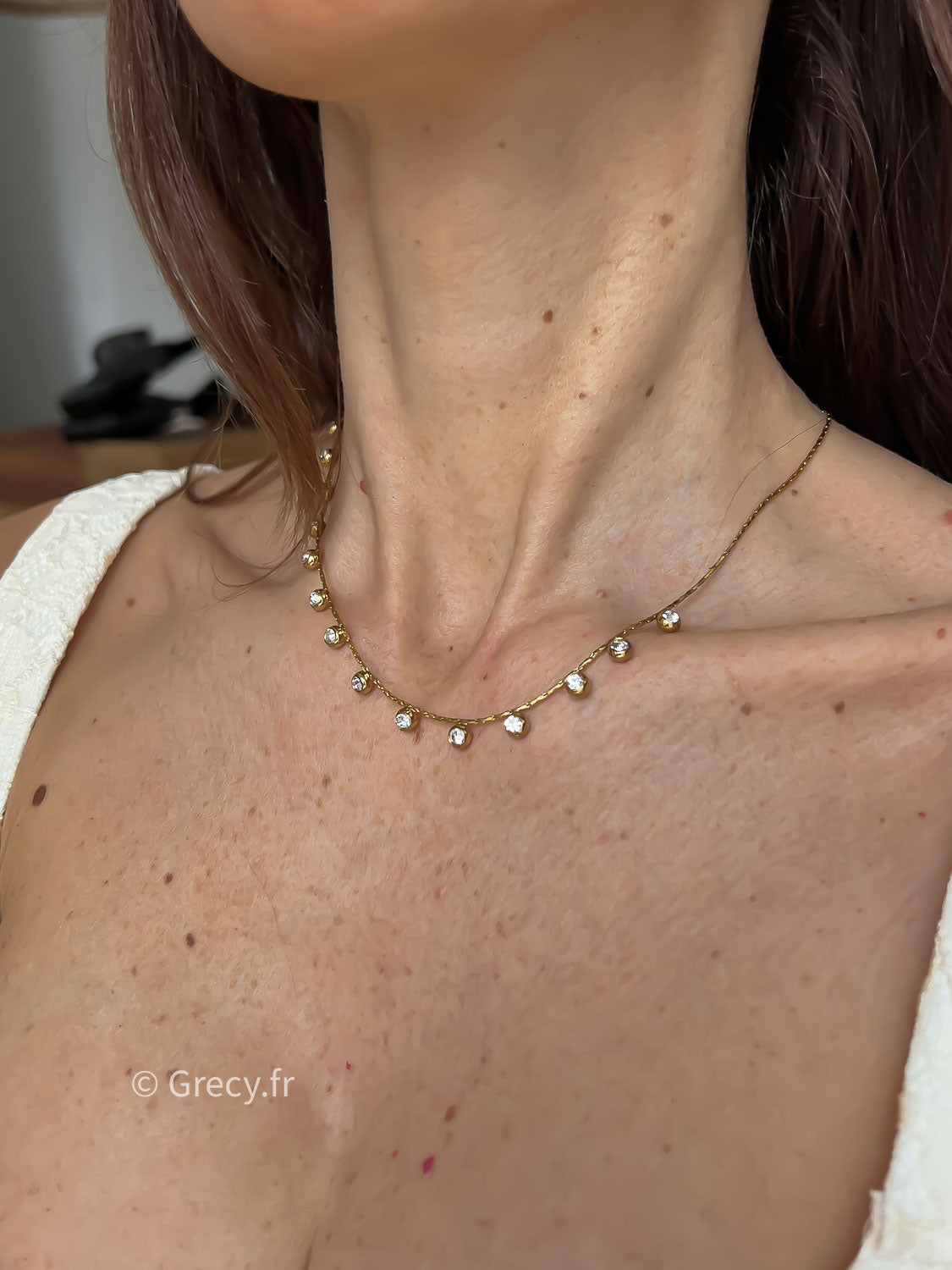 Romane / Collier pampilles strass