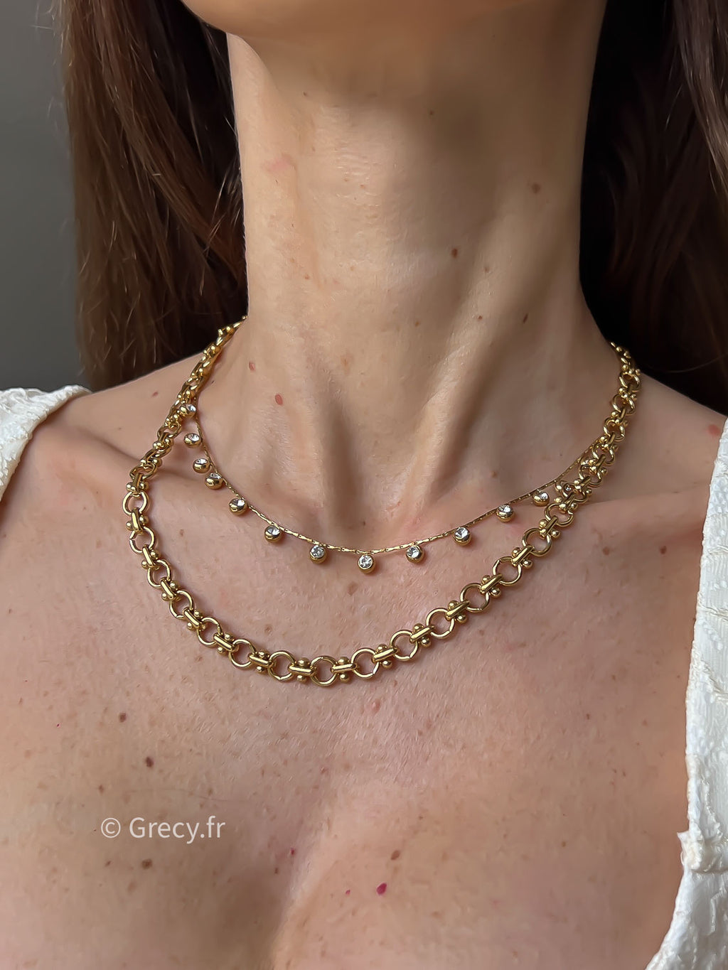 Suzanne / Collier maille vintage