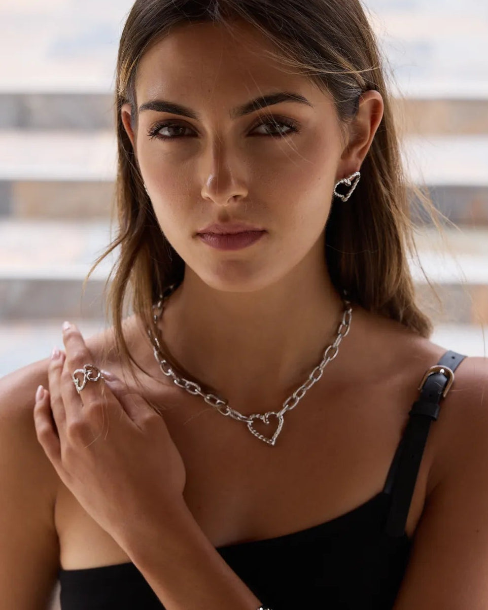Lucie / Collier chaîne coeur