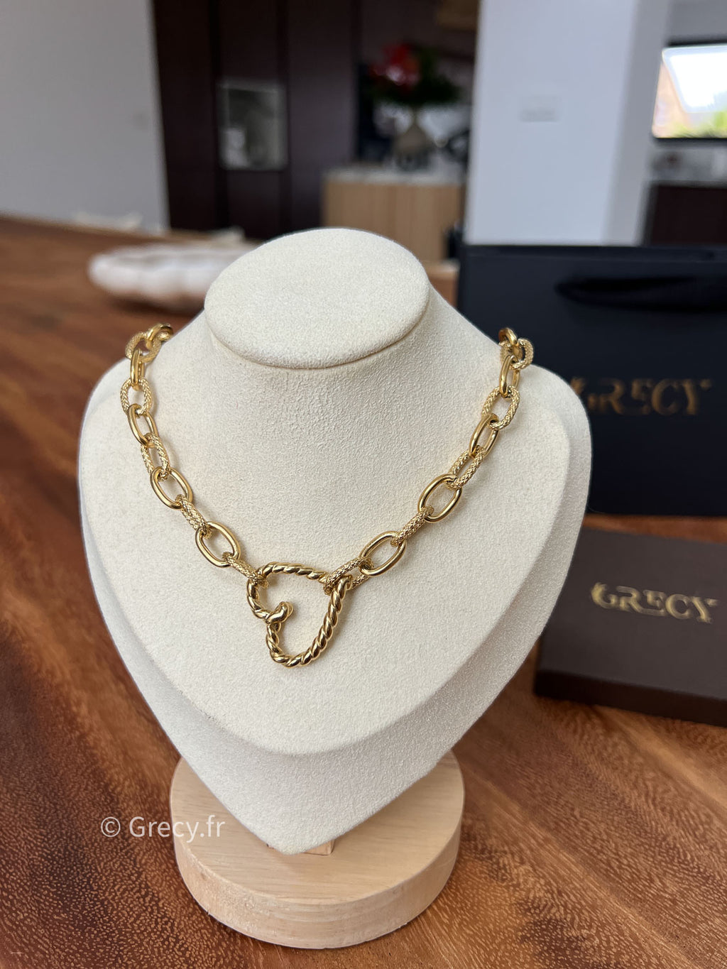 Lucie / Collier chaîne coeur