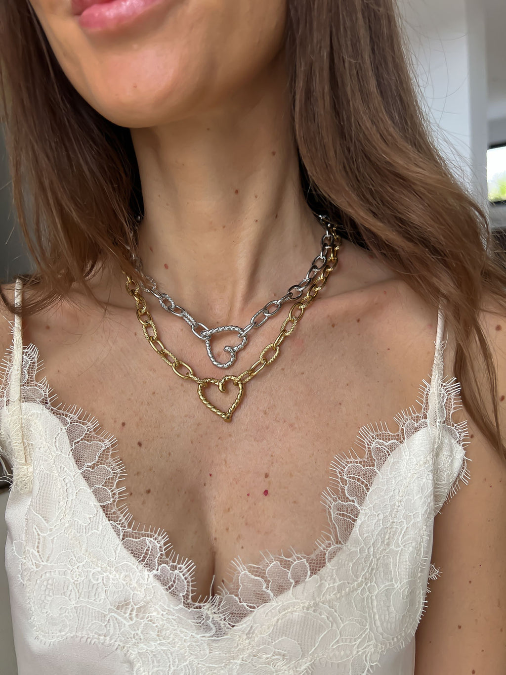 Lucie / Collier chaîne coeur