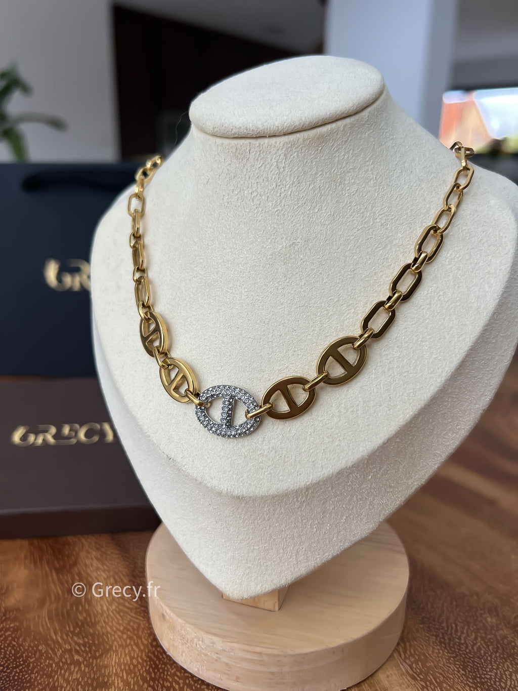 AnaÏs / Collier maille marine