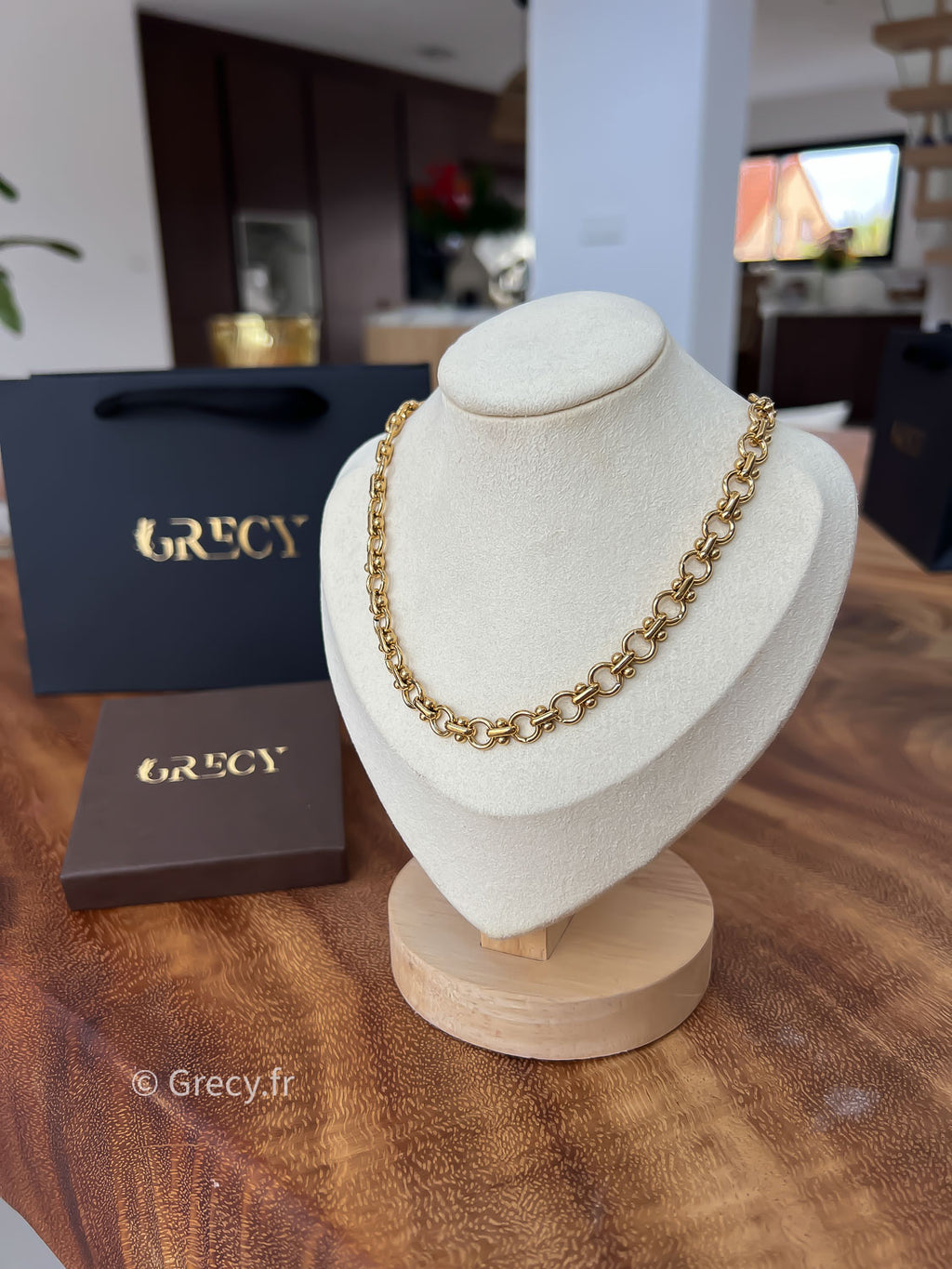 Suzanne / Collier maille vintage