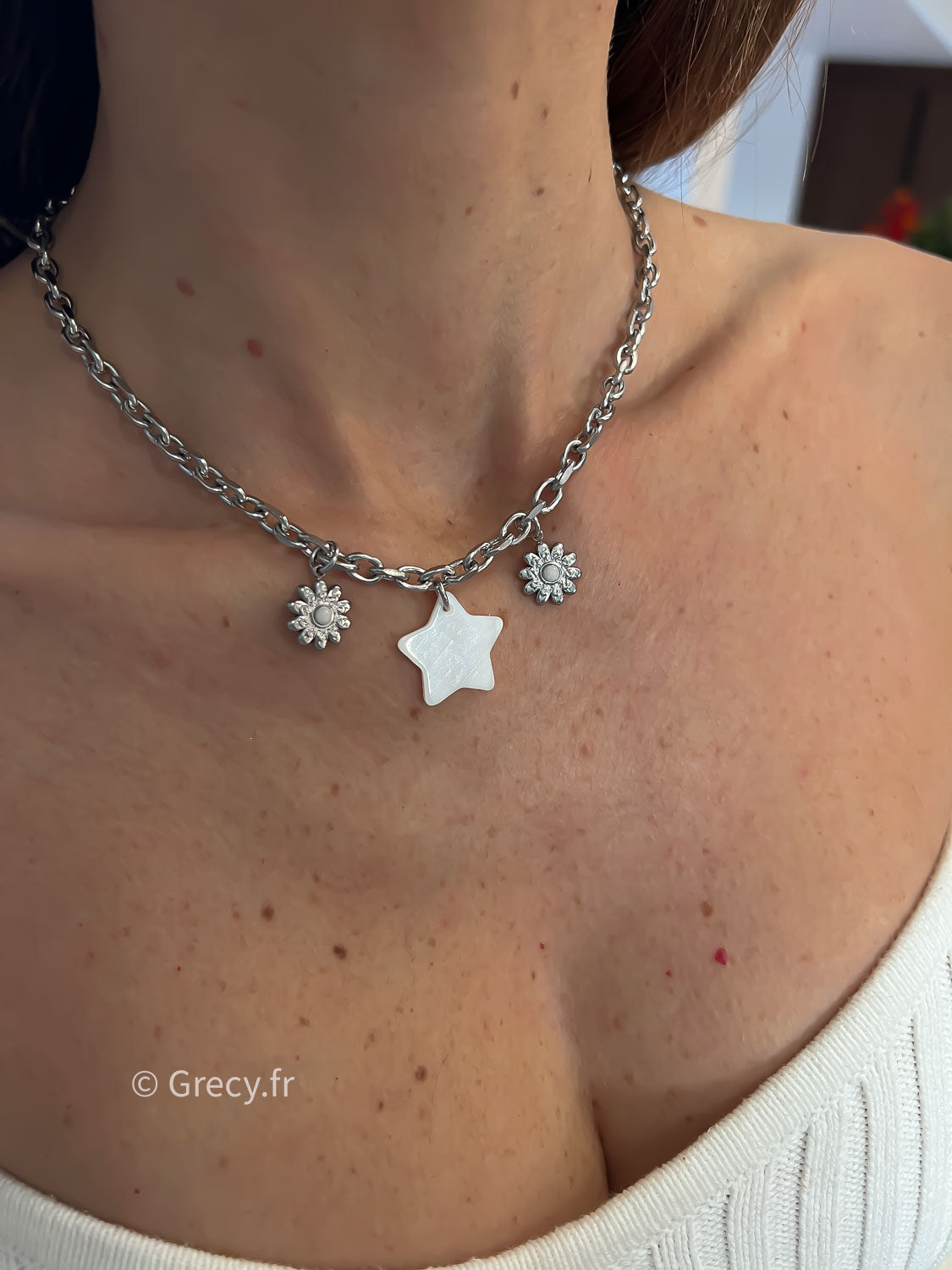 Collier Winter argent