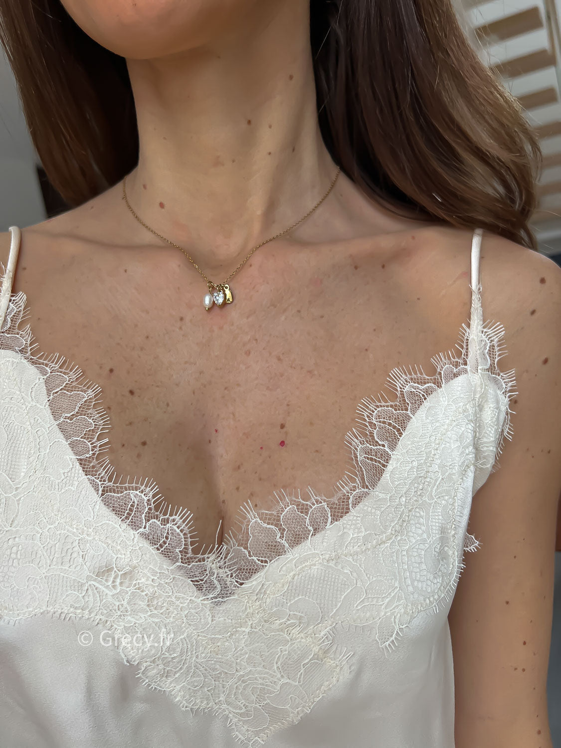 Thaïs / Collier fin 3 pendentifs