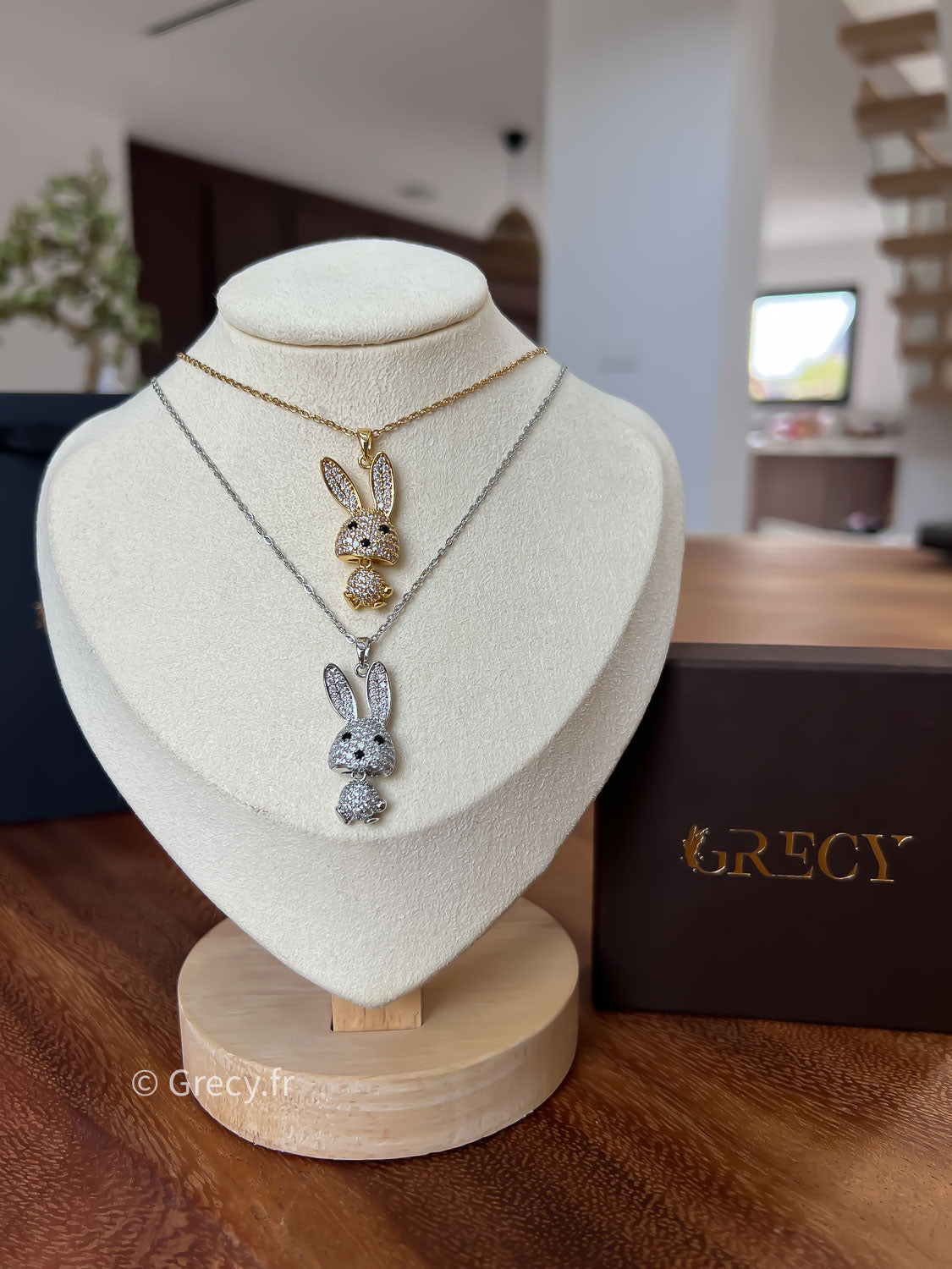 Simone / Collier bunny lovers strass