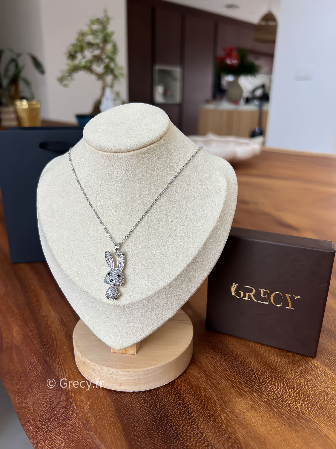 Simone / Collier bunny lovers strass