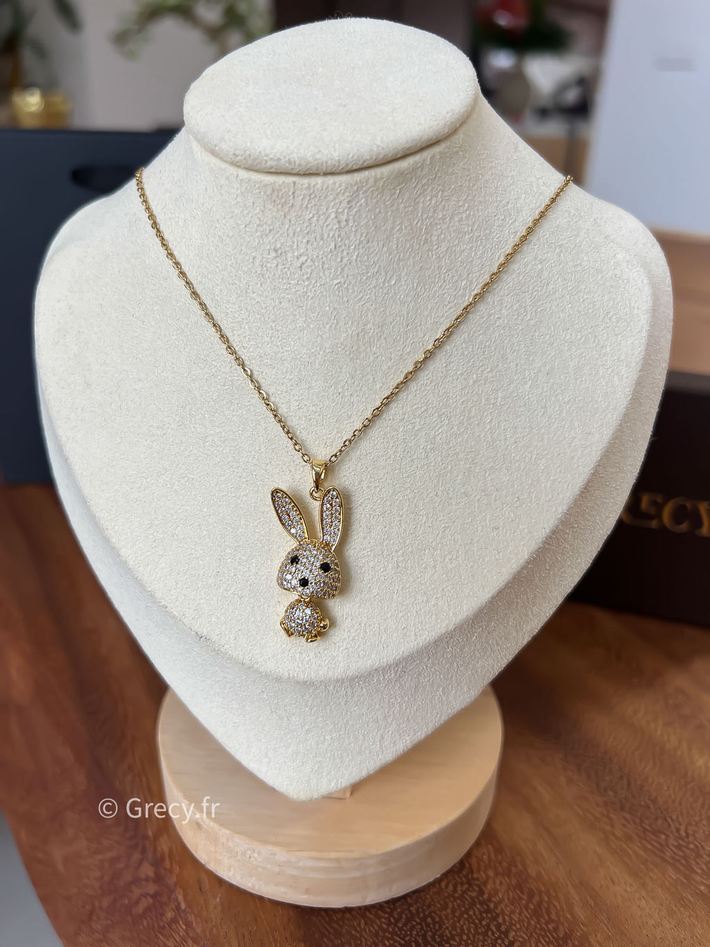 Simone / Collier bunny lovers strass