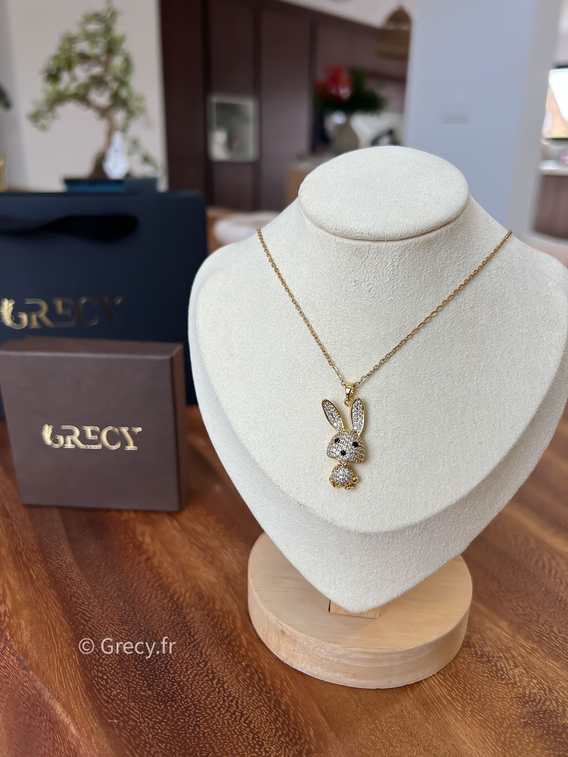 Simone / Collier bunny lovers strass