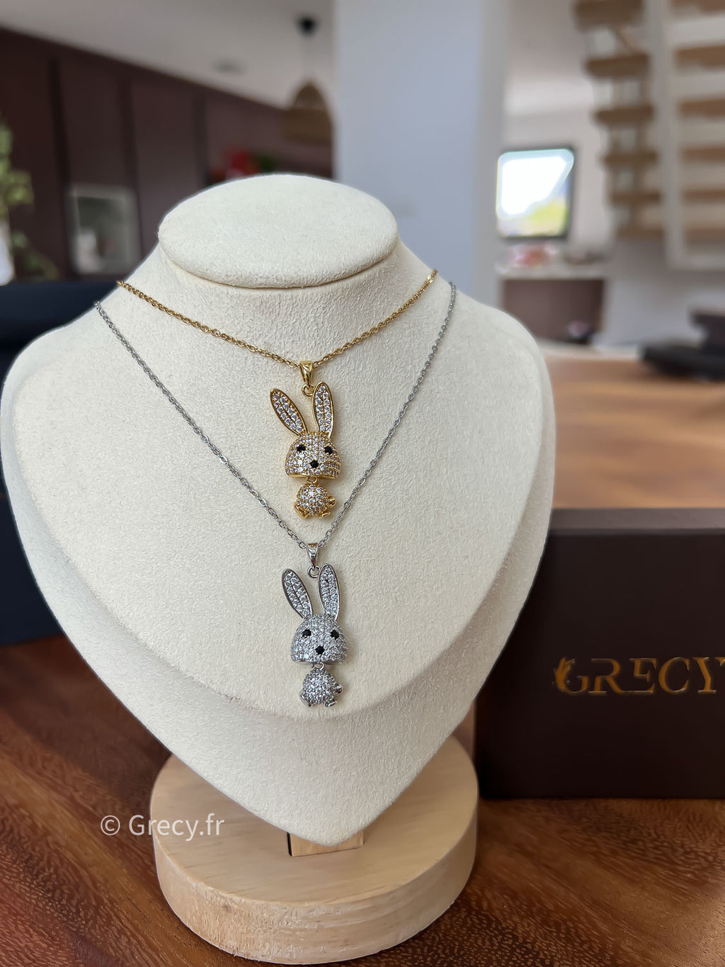 Simone / Collier bunny lovers strass