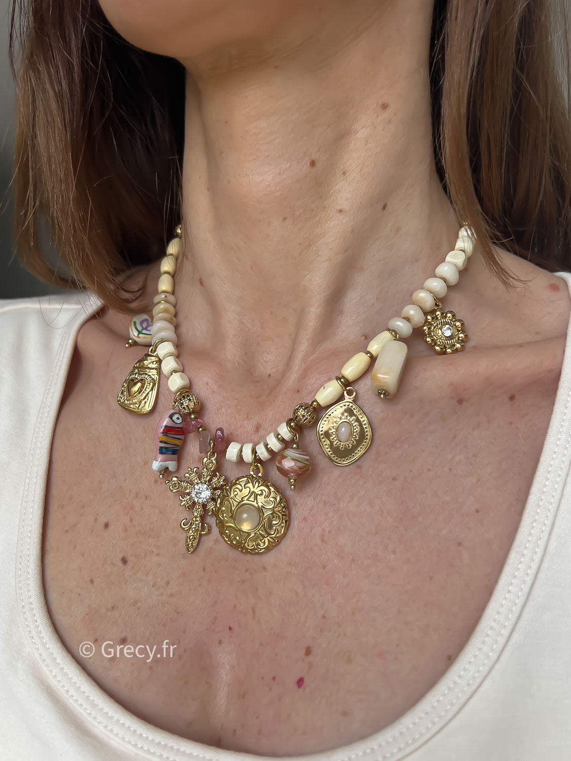 Théa / Collier perles et charms