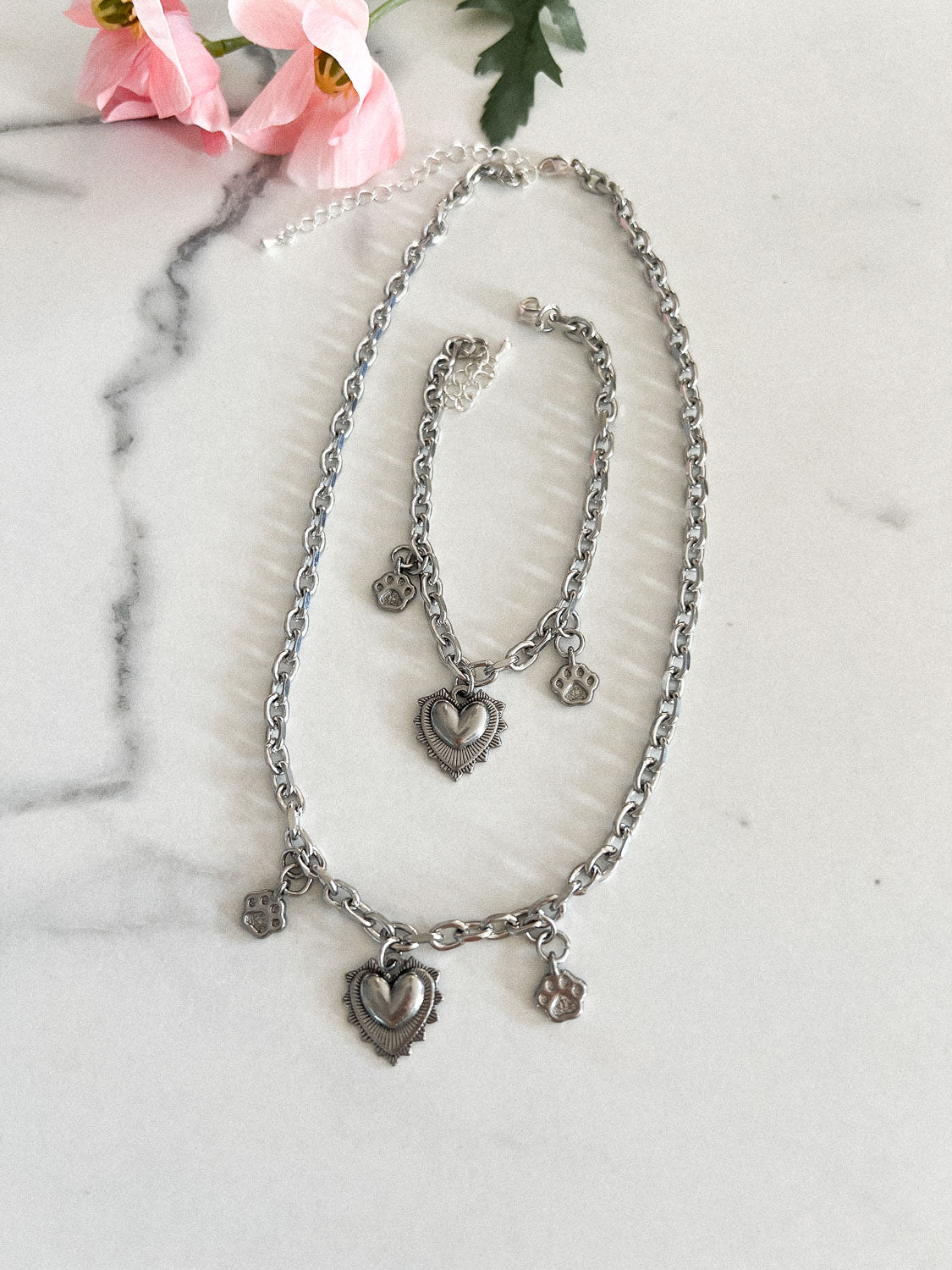 Collier Pets Lover argenté