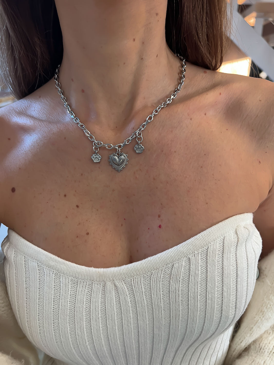 Collier Pets Lover argenté