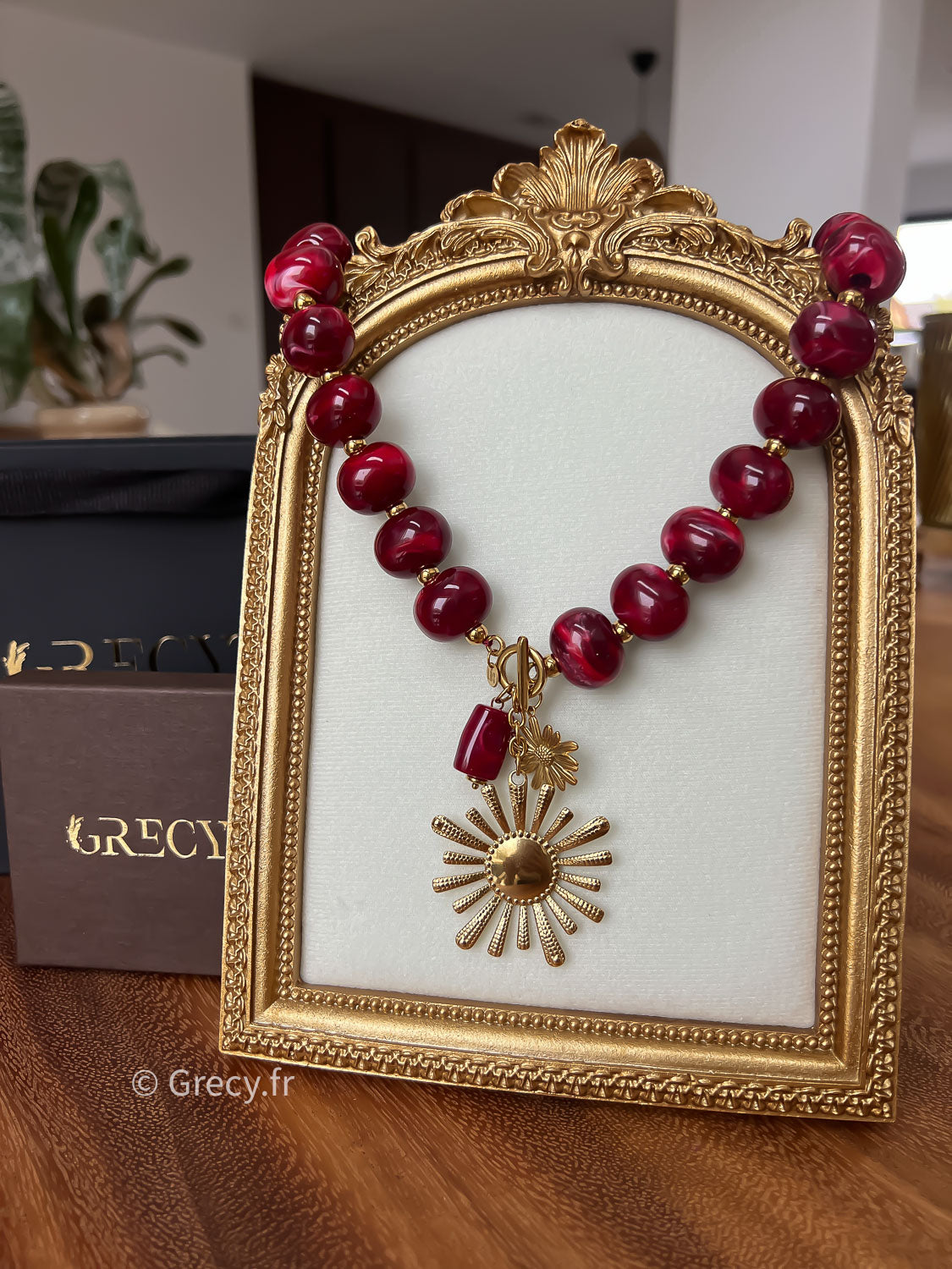 Maria / Collier perles soleil