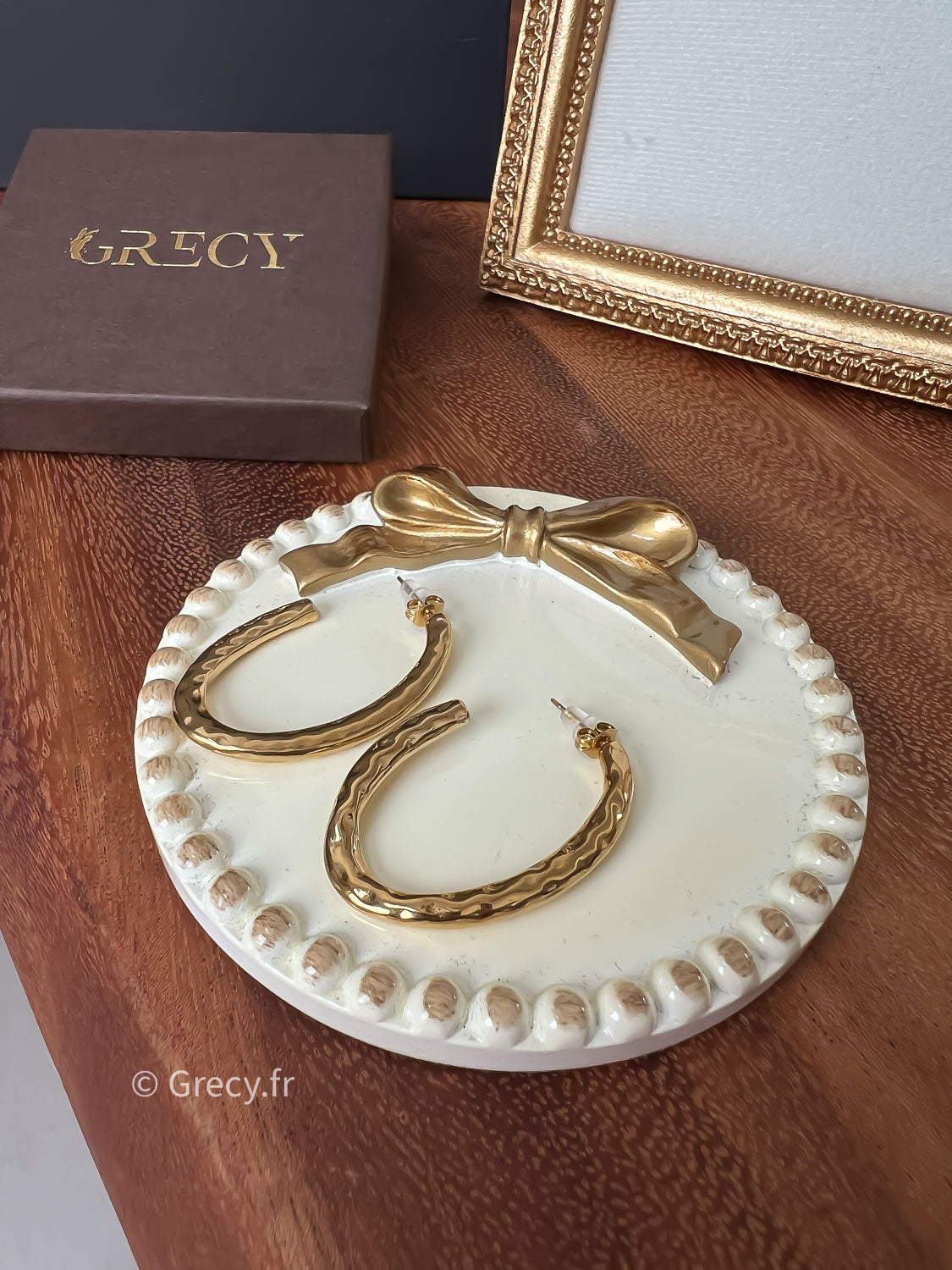 Fanny / Boucles d'oreilles créoles martelées