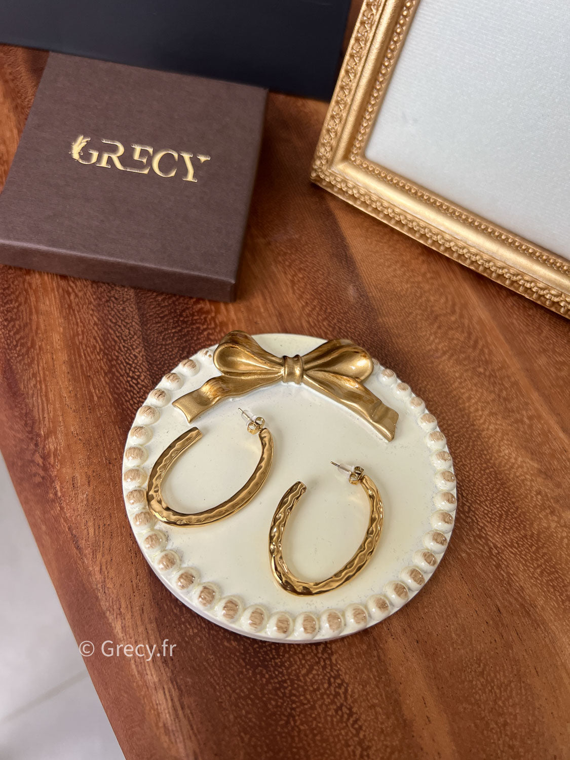 Fanny / Boucles d'oreilles créoles martelées