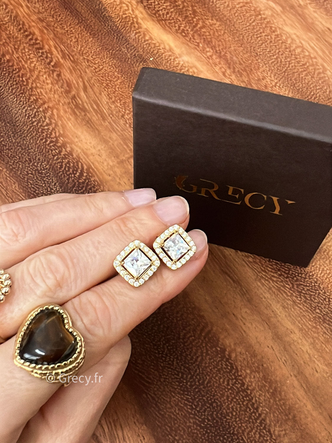 Amandine / Puces d'oreilles strass